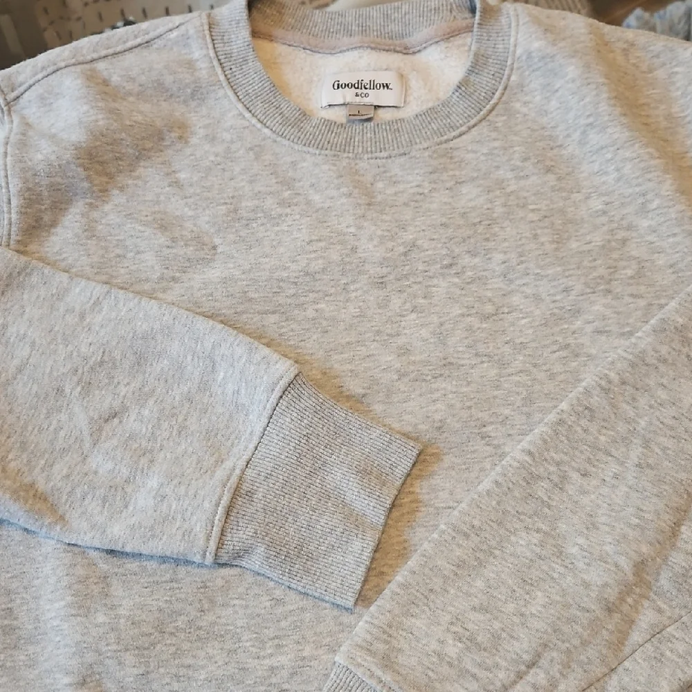 Men's Goodfellow & Co. Light Gray Soft Crewneck Sweater Size Large - Picture 3 of 10